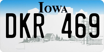 IA license plate DKR469