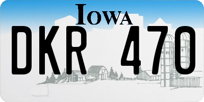 IA license plate DKR470