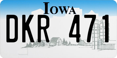 IA license plate DKR471