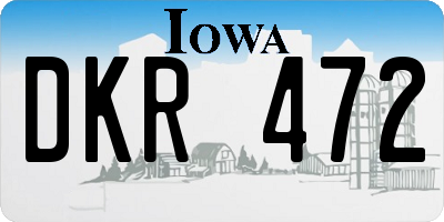 IA license plate DKR472