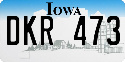 IA license plate DKR473