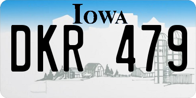 IA license plate DKR479