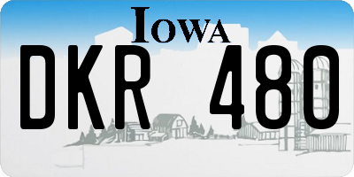 IA license plate DKR480