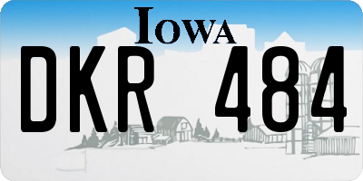 IA license plate DKR484