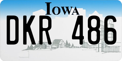 IA license plate DKR486