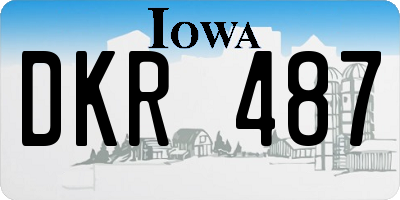 IA license plate DKR487