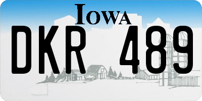 IA license plate DKR489
