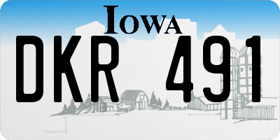 IA license plate DKR491