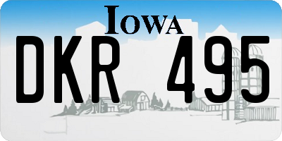 IA license plate DKR495