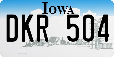 IA license plate DKR504