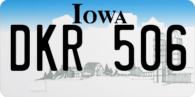 IA license plate DKR506