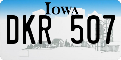 IA license plate DKR507