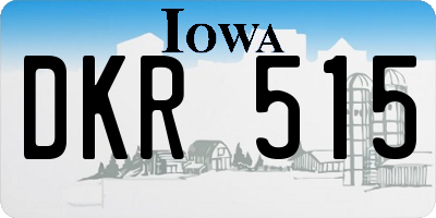 IA license plate DKR515