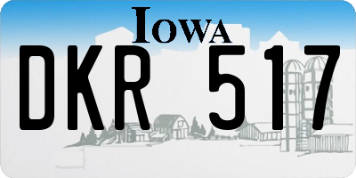 IA license plate DKR517