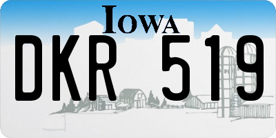 IA license plate DKR519