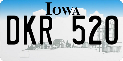 IA license plate DKR520