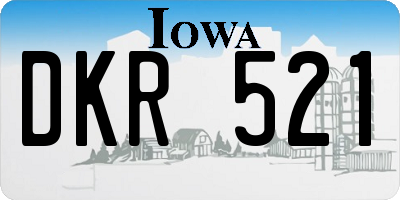 IA license plate DKR521