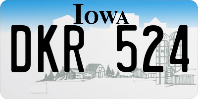 IA license plate DKR524