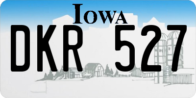 IA license plate DKR527