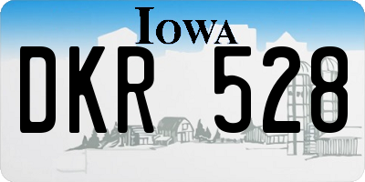 IA license plate DKR528