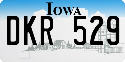 IA license plate DKR529
