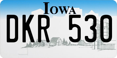 IA license plate DKR530