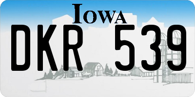 IA license plate DKR539