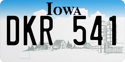 IA license plate DKR541