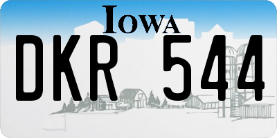IA license plate DKR544