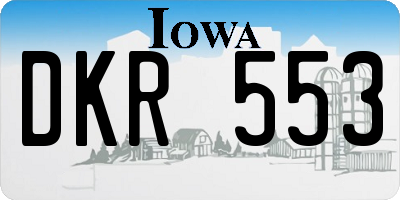 IA license plate DKR553