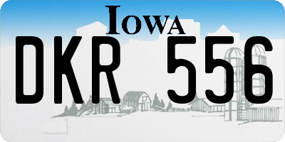 IA license plate DKR556