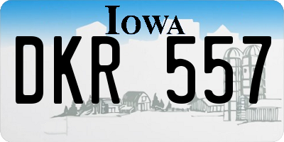IA license plate DKR557