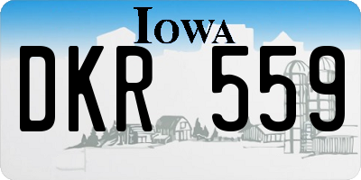 IA license plate DKR559