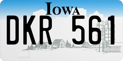 IA license plate DKR561