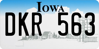 IA license plate DKR563