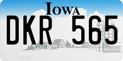 IA license plate DKR565