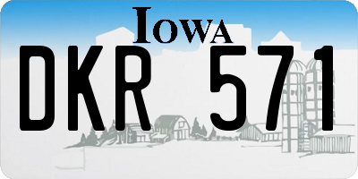 IA license plate DKR571