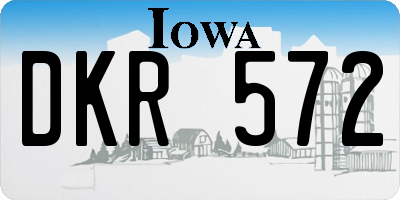 IA license plate DKR572