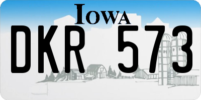 IA license plate DKR573