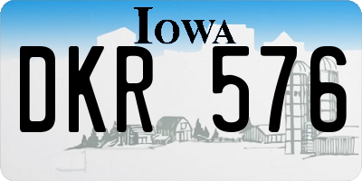 IA license plate DKR576