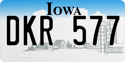 IA license plate DKR577
