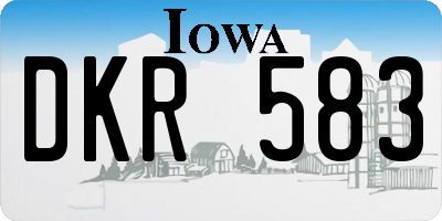 IA license plate DKR583