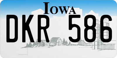 IA license plate DKR586