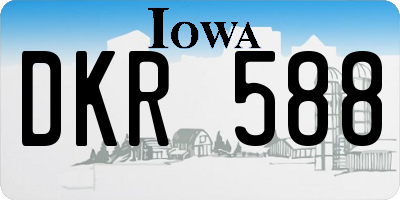 IA license plate DKR588