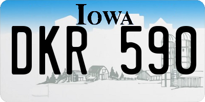 IA license plate DKR590