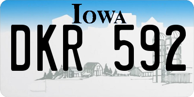 IA license plate DKR592