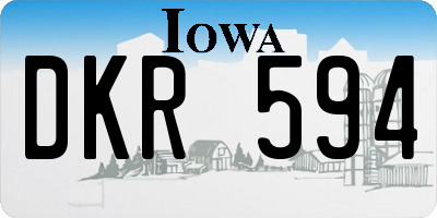 IA license plate DKR594