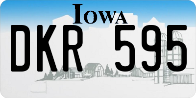 IA license plate DKR595