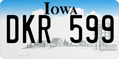 IA license plate DKR599