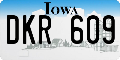 IA license plate DKR609